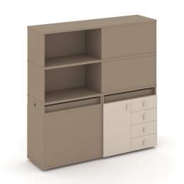 Набор 19 Тумба двойная с надставкой ES.NB.2V-19